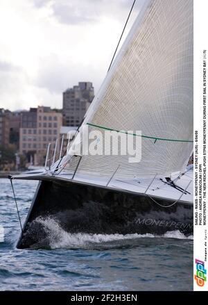 SAILING - MAXIS - MONEYPENNY - SYDNEY (AUS) - 6/04/08 PHOTO : ANDREA FRANCOLINI / DPPI MONEYPENNY - THE NEW REICHEL-PUGH STP65 MONEYPENNY DURING FIRST SAIL IN SYDNEY BAY (AUS) Stock Photo