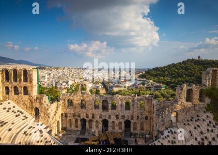 Greece, Attica, Athens, The Odeon of Herodes Atticus - known as the 'Herodeon' Stock Photo
