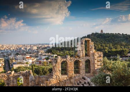 Greece, Attica, Athens, The Odeon of Herodes Atticus - known as the 'Herodeon' Stock Photo
