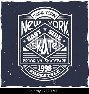 Vintage label design with lettering composition on dark background. T-shirt design. Stock Vector