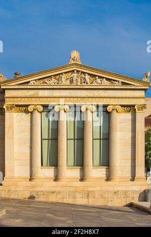 Greece, Attica, Athens, Academy of Arts Stock Photo