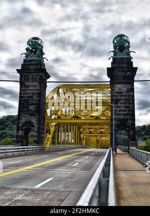 The 16th Street (David McCullough) Bridge. Pittsburgh, PA Stock Photo