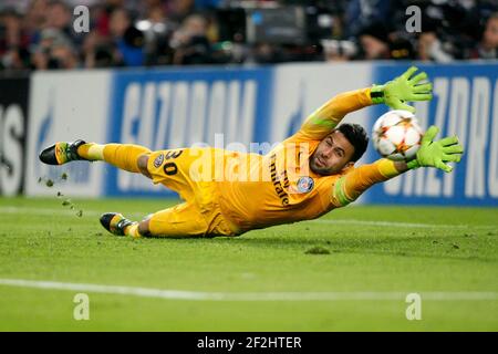 Salvatore Sirigu of PSG during the Champions League 2014/2015 football match between FC Barcelona and PSG on December 10, 2014 at Camp Nou stadium in Barcelona, Spain. Photo Bagu Blanco / DPPI Stock Photo
