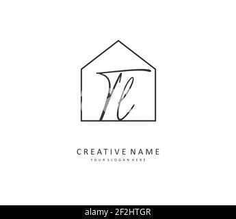 TL Initial letter handwriting and signature logo. A concept handwriting initial logo with template element. Stock Vector