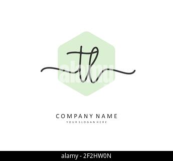 TL Initial letter handwriting and signature logo. A concept handwriting initial logo with template element. Stock Vector