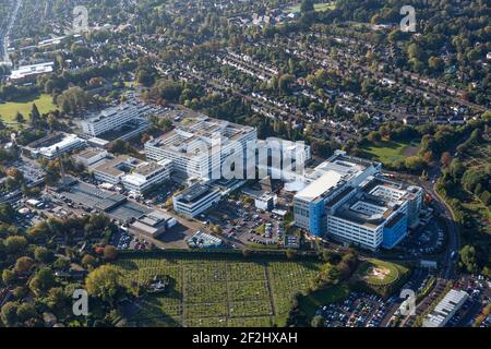 Aerial view of the John Radcliffe Hospital Oxford UK Stock Photo