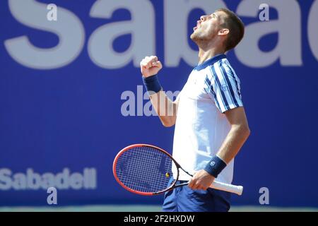 Martin Kizan during the Barcelona Open Tennis Banc de Sabadell Conde de Godo on April 24, 2015 at Real Club de Tenis Barcelona, in Barcelona, Spain - Photo Bagu Blanco / DPPI Stock Photo