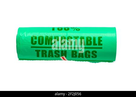 Compostable trash bag RGB color icon. Waste recycling. Refusing from  plastic litter bags. Eco friendly, biodegradable materials use isolated  vector il Stock Vector Image & Art - Alamy