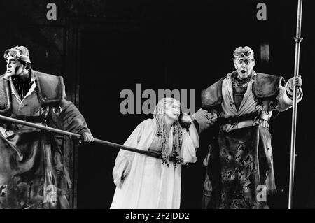 l-r: Gwynne Howell (Fasolt), Deborah Riedel (Freia), Donald Maxwell ...