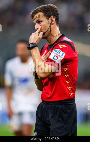 Referee Federico La Penna during the Italian Serie A football match Inter  Milan vs US Lecce on August 26, 2019 at the San Siro stadium in Milan.  Photo Morgese/Rossini / DPPI Stock Photo - Alamy