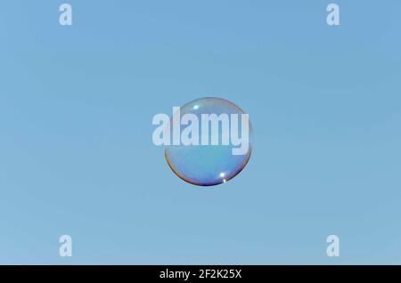 Soap bubble in the foreground Stock Photo