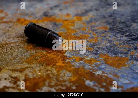 Vintage Gun Bullet, Illustration, France, 1945 Stock Photo