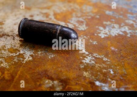 Vintage Gun Bullet, Illustration, France, 1945 Stock Photo