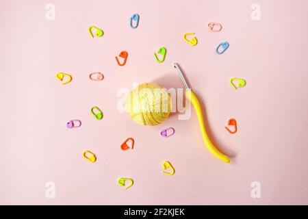 Top view of a large green knitting stitch holder isolated on a white  background Stock Photo - Alamy