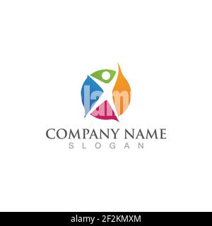 Health poeple logo  sign vector image Stock Vector