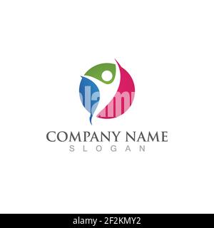Health poeple logo  sign vector image Stock Vector