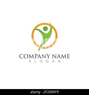 Health poeple logo  sign vector image Stock Vector