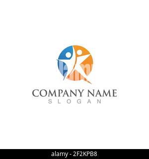 Health poeple logo  sign vector image Stock Vector
