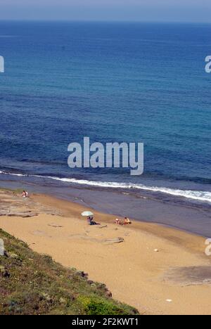 Tresnuraghes, Sardinia,Italy.The beach of Porto Alabe Stock Photo