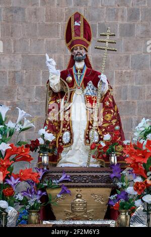 San Pedro (St. Peter) Float, Corpus Christi Celebration, Cusco, Peru Stock Photo