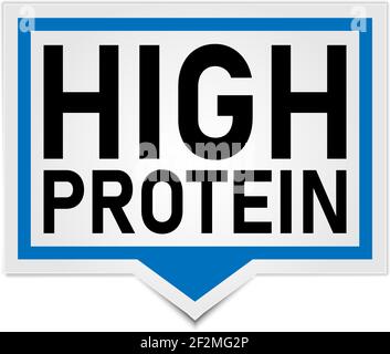 High protein icon, High protein label design for packaging, Nutrition ...