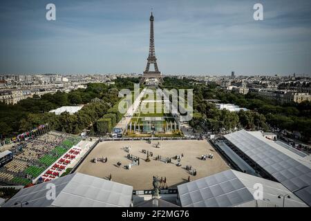 General view on the roof of the Ecole Militaire service academy