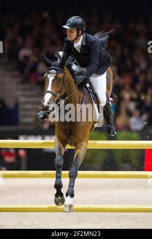 Sergio ALVAREZ MOYA (ESP) riding G&C Arrayan during the Longines Grand Prix, Equita Lyon, on November 3 , 2017, in Lyon, France - Photo Christophe Bricot / DPPI Stock Photo