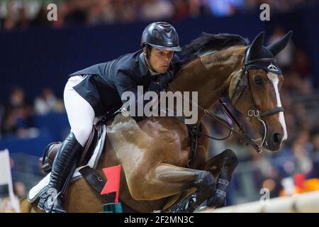 Sergio ALVAREZ MOYA (ESP) riding G&C Arrayan during the Longines Grand Prix, Equita Lyon, on November 3 , 2017, in Lyon, France - Photo Christophe Bricot / DPPI Stock Photo