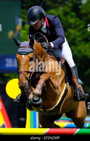 Pierre Alain Mortier riding Urio De Curainer during the 2019