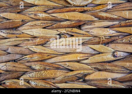 Wicker weave pattern in close-up Stock Photo