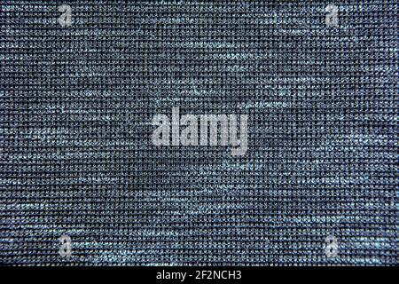 Woolen pattern with stripes in horizontal shades of gray in close-up Stock Photo