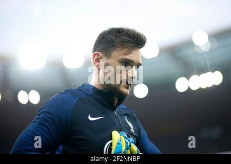 France's goalkeeper Hugo Lloris reacts during the FIFA World Cup Russia 2018, Qualifying Group A football match between France and Netherlands on August 31, 2017 at the Stade de France in Saint-Denis, north of Paris, France - Photo Benjamin Cremel / DPPI Stock Photo