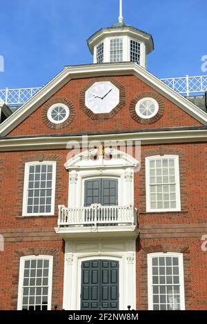 Old Colony House, built in 1741, was served as meeting place for the colonial legislature. This house now is a National Historic Landmark at Washingto Stock Photo