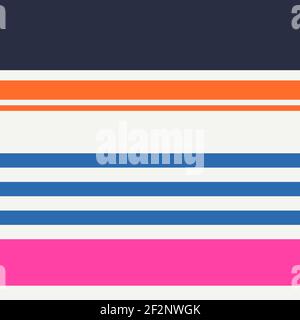 Bright Colorful seamless stripes pattern. Abstract vector background. Stylish colors with a touch of neon Stock Vector