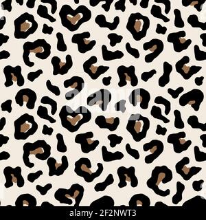 Leopard print. Vector Seamless pattern. Leopard spots. Abstract animal print. Stock Vector