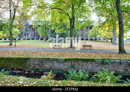 Spa gardens, graduation tower, park, green area, Bad Orb, Main-Kinzig-Kreis, Hessen, Germany, Europe Stock Photo