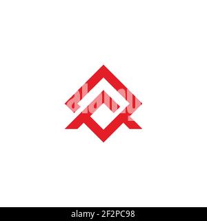 square frame arrow design geometric logo vector Stock Vector