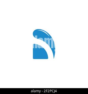 abstract water splash symbol geometric logo vector Stock Vector
