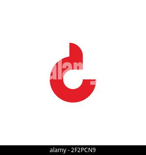 letter cd abstract motion circle line logo vector Stock Vector