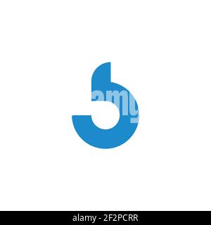 letter b abstract motion circle line logo vector Stock Vector