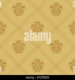 Background victorian regal. Pattern in style baroque vintage, vector illustration Stock Vector