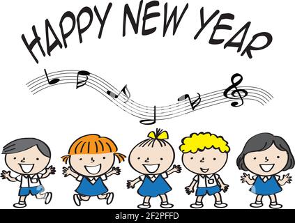 New Year Drawing Very Easy | Happy New Year 2021 Drawing Step By Step| New  Year Celebration… | Scenery drawing for kids, Art drawings for kids, New  year's drawings
