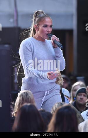 Jennifer Lopez performs onstage during Citi Concert Series On TODAY Presents Jennifer Lopez at Rockefeller Plaza on May 06, 2019 in New York City. Stock Photo