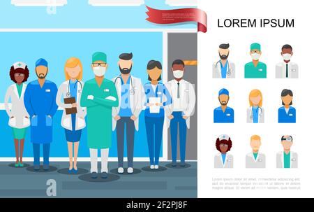 Free Vector, Health professional team concept illustration