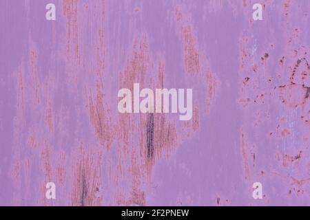rusty metal pink wall with fallen off paint, rusty background Stock Photo