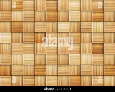 Background formed by wooden square blocks. Vector illustration. Stock Photo