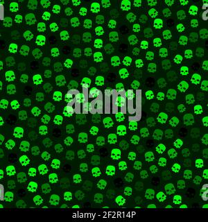 Funny seamless toxic green scull pattern background for Halloween Stock  Vector Image & Art - Alamy