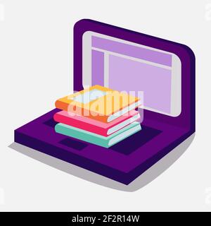 online education concept icon vector illustration Stock Vector