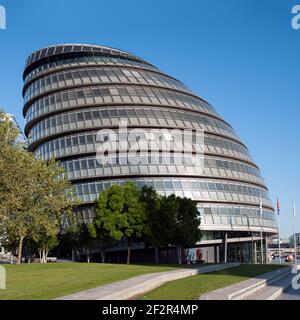 LONDON, UK - MAY 24, 2010:  Exterior view of City Hall Stock Photo