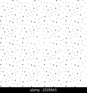 Vector seamless pattern with dotted circles. Stylish background with randomly disposed spots. Monochrome minimalist graphic design. Tileable simple Stock Vector